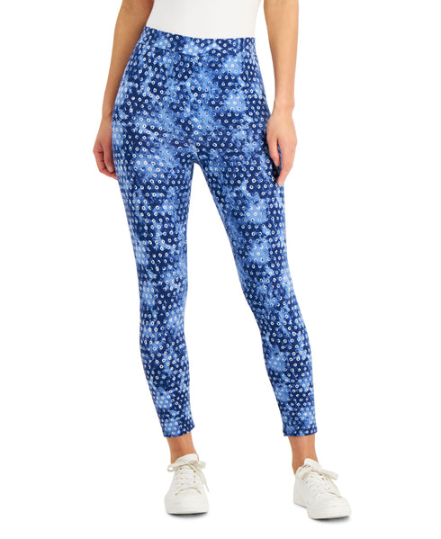 Style & Co Petite Tie Dyed Dot Print Capri Leggings3739